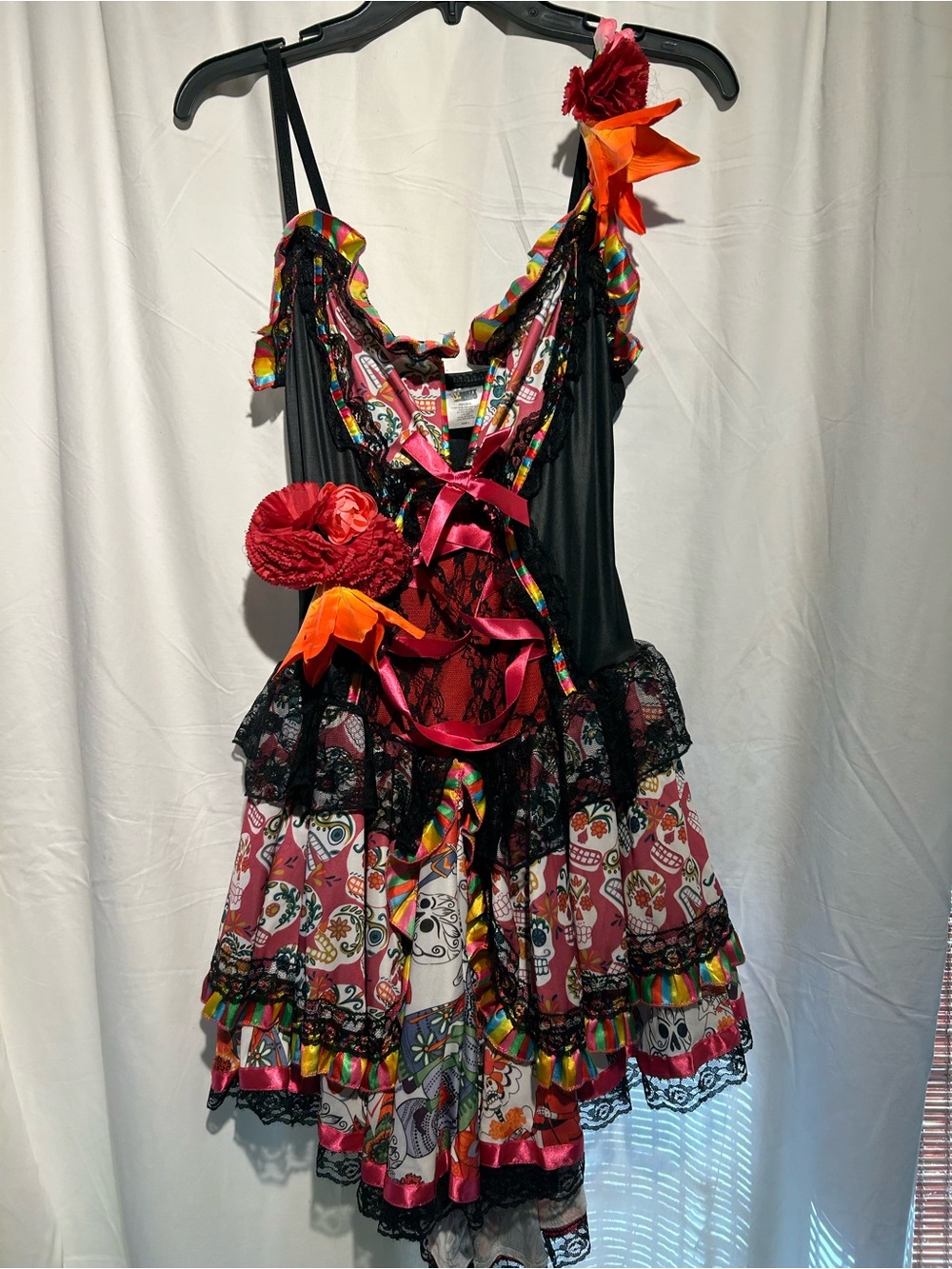 Party King Day of the Dead Sugar Skull Halloween Costume Set Size L